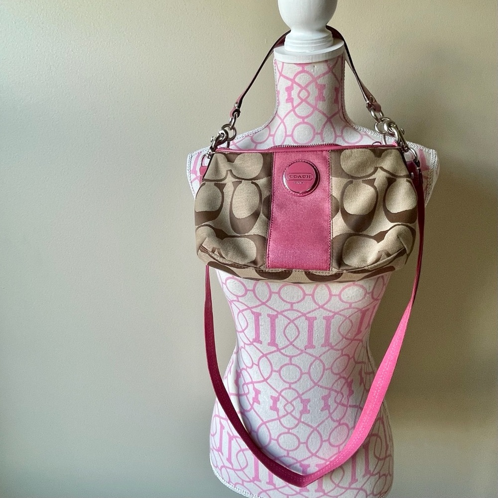 Coach Signature Stripe Monogram Bag